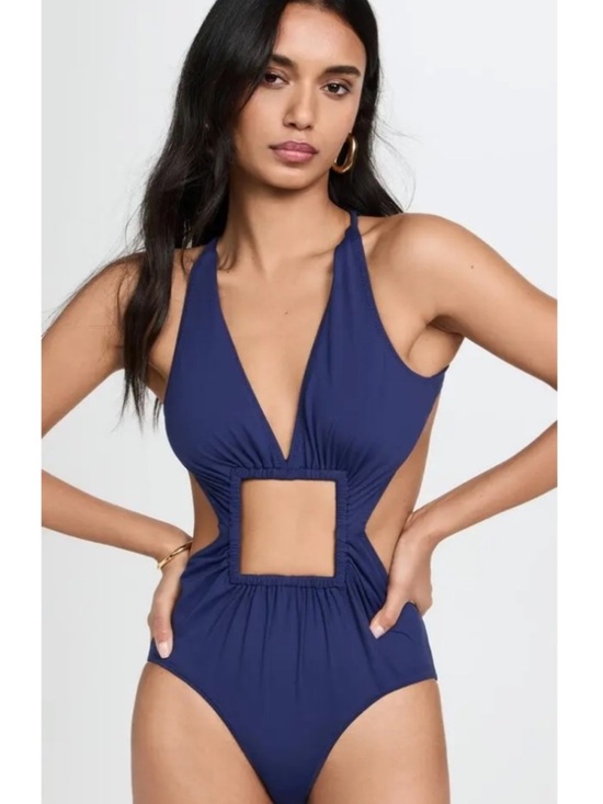 STAUD Other - NWT Staud Liberty Navy One-Piece Swimsuit with Cutout Detail, M